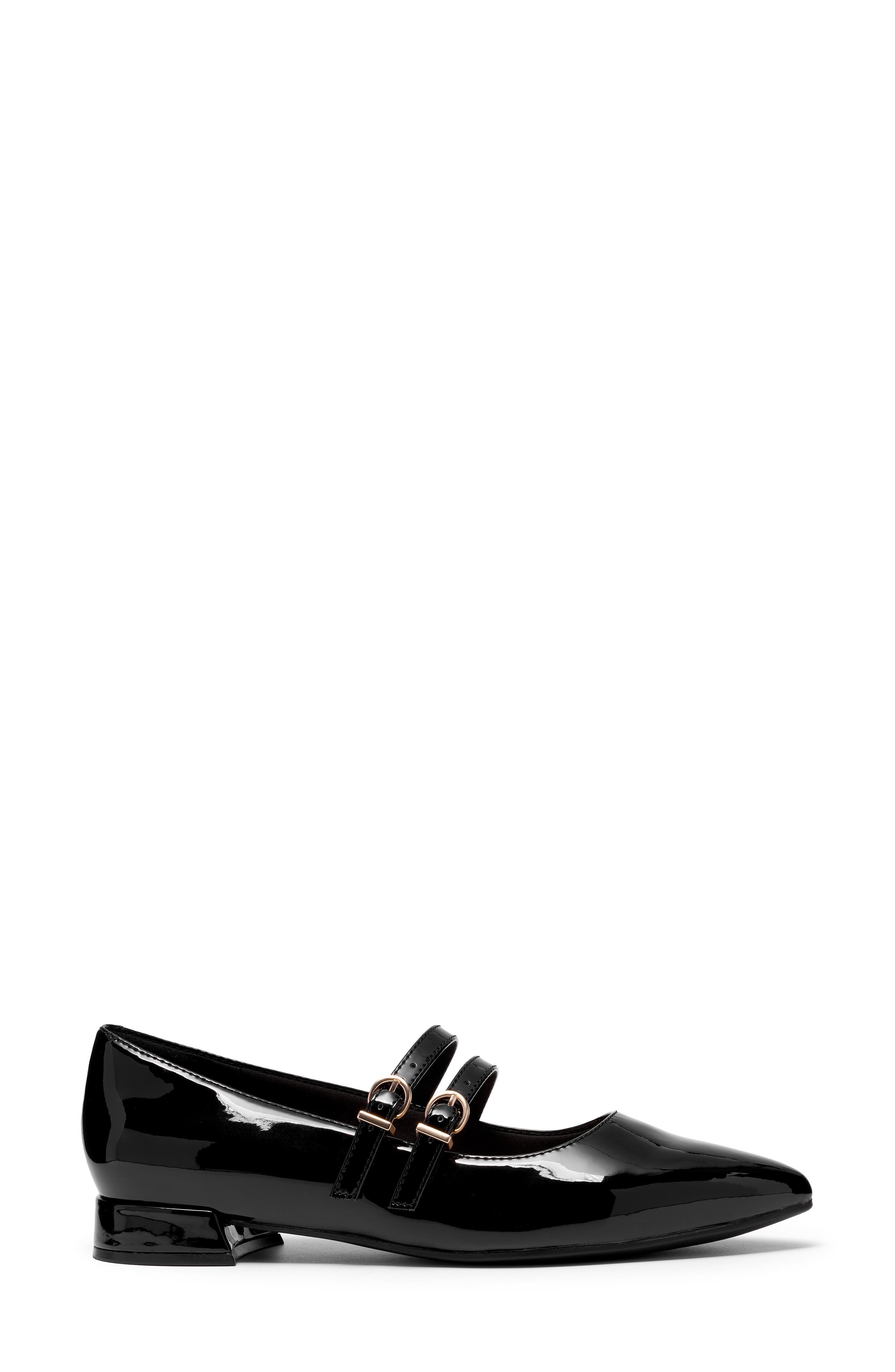 Natalyn Jane Skimmer Flat, Alternate, color, BLACK PAT