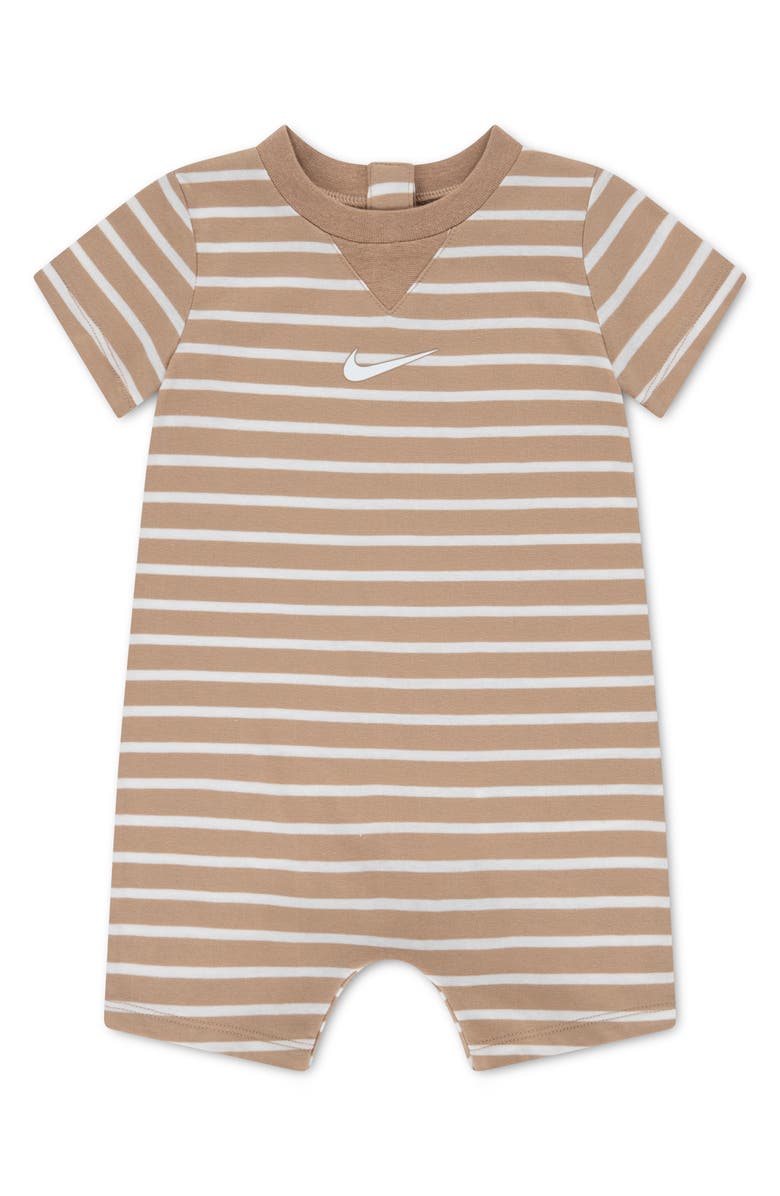 Nike Swoosh Romper, Main, color, Hemp
