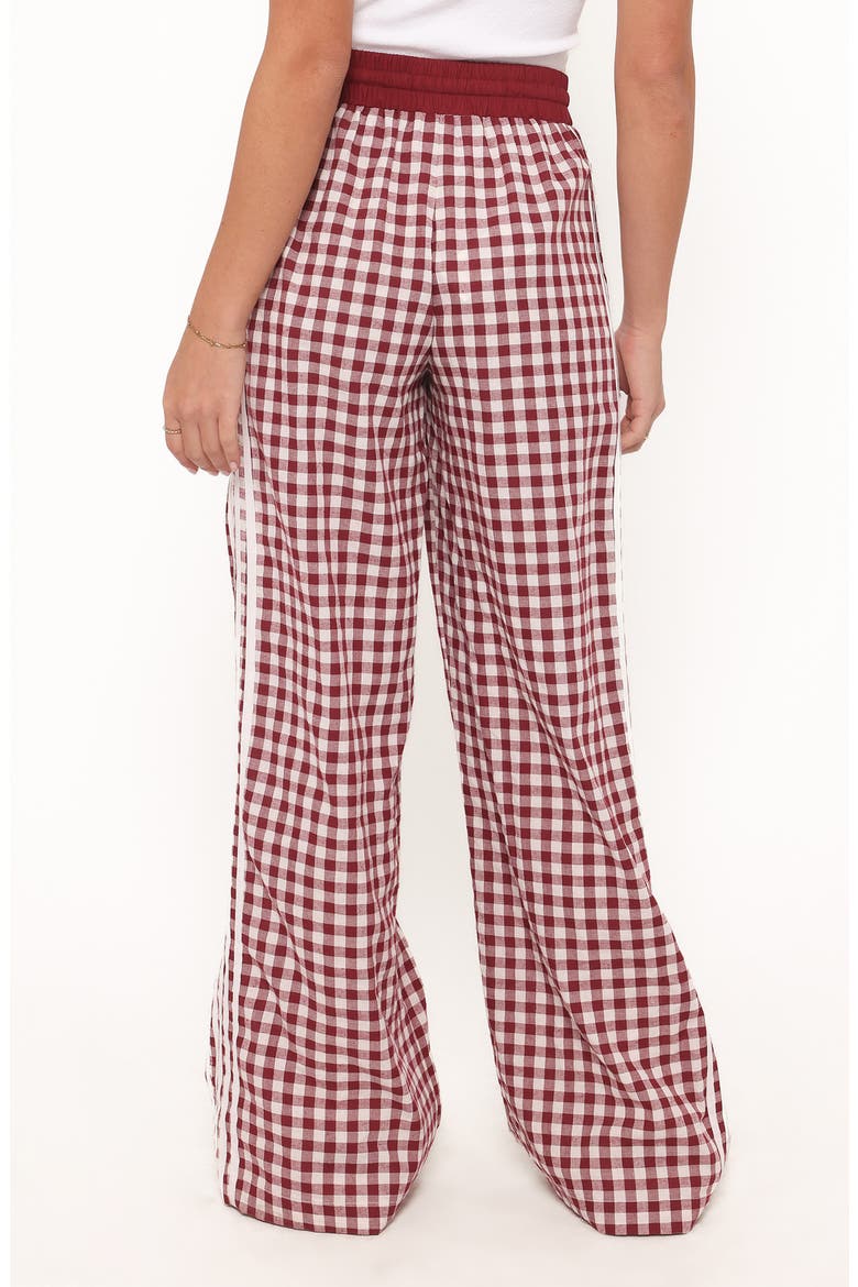 Lawson Cotton Track Pants, Alternate, color, BURGUNDY GINGHAM