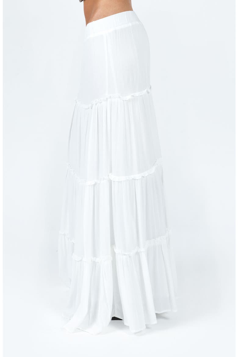 Miriah Tiered Maxi Skirt, Alternate, color, WHITE