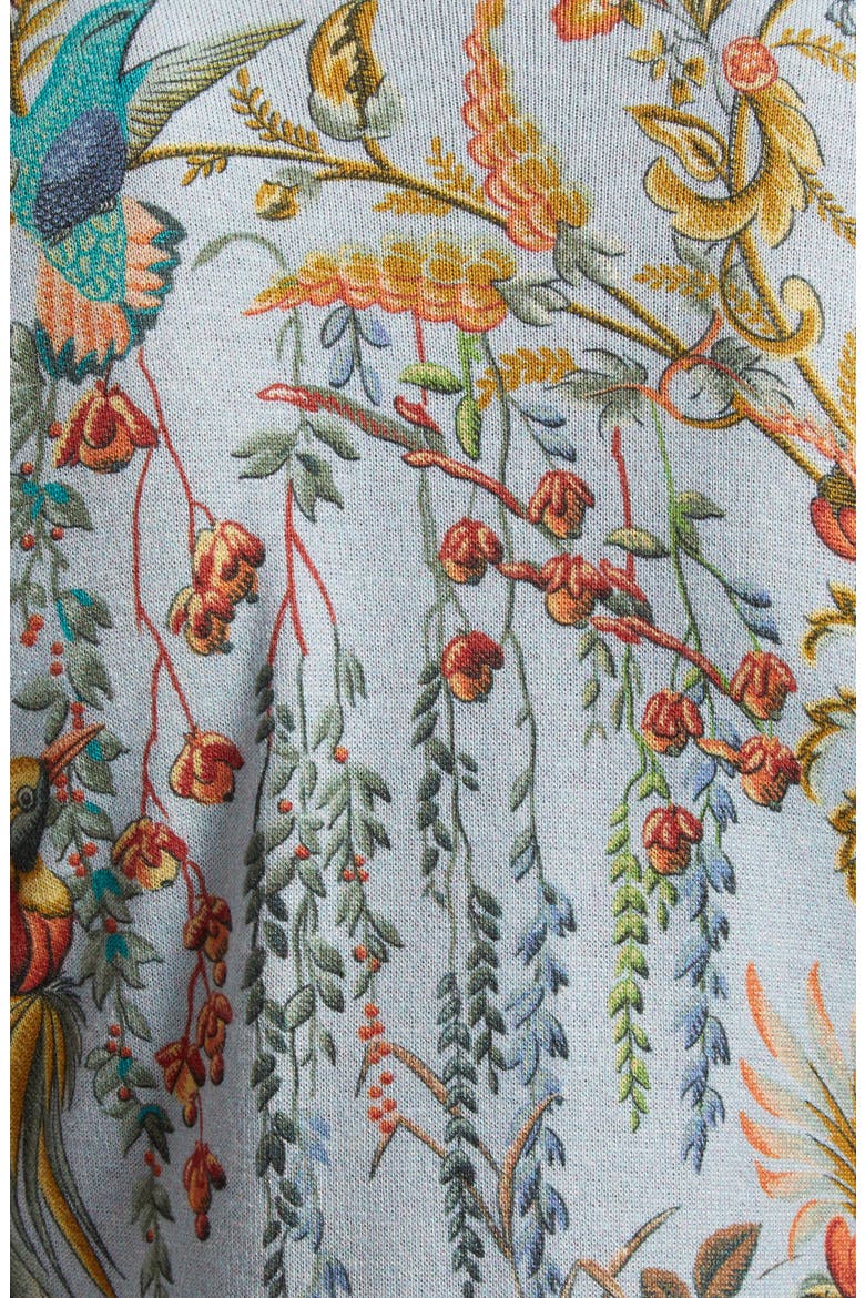 Flora & Fauna Silk & Cashmere Sweater Tank, Alternate, color, MULTICOLOUR ON PALE BLUE BASE