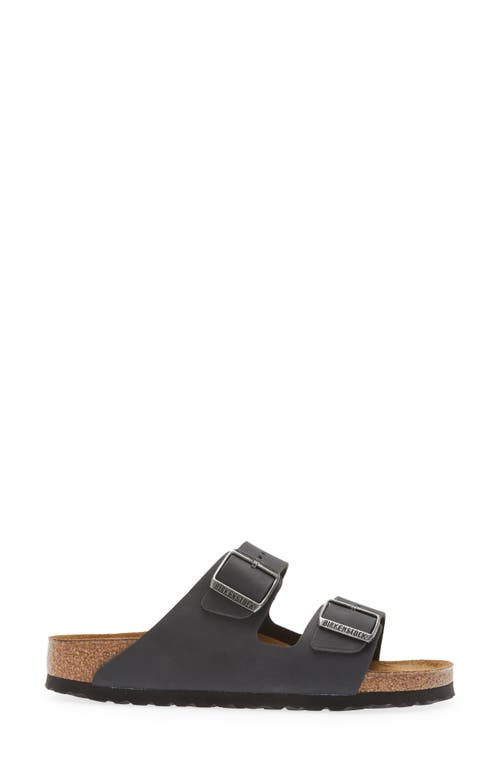 Shop Birkenstock Arizona Soft Footbed Slide Sandal In Black/black