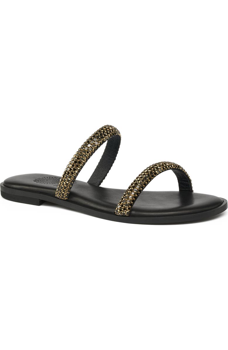 Grace Footwear Paros Crystal Slide Sandal, Main, color, Black