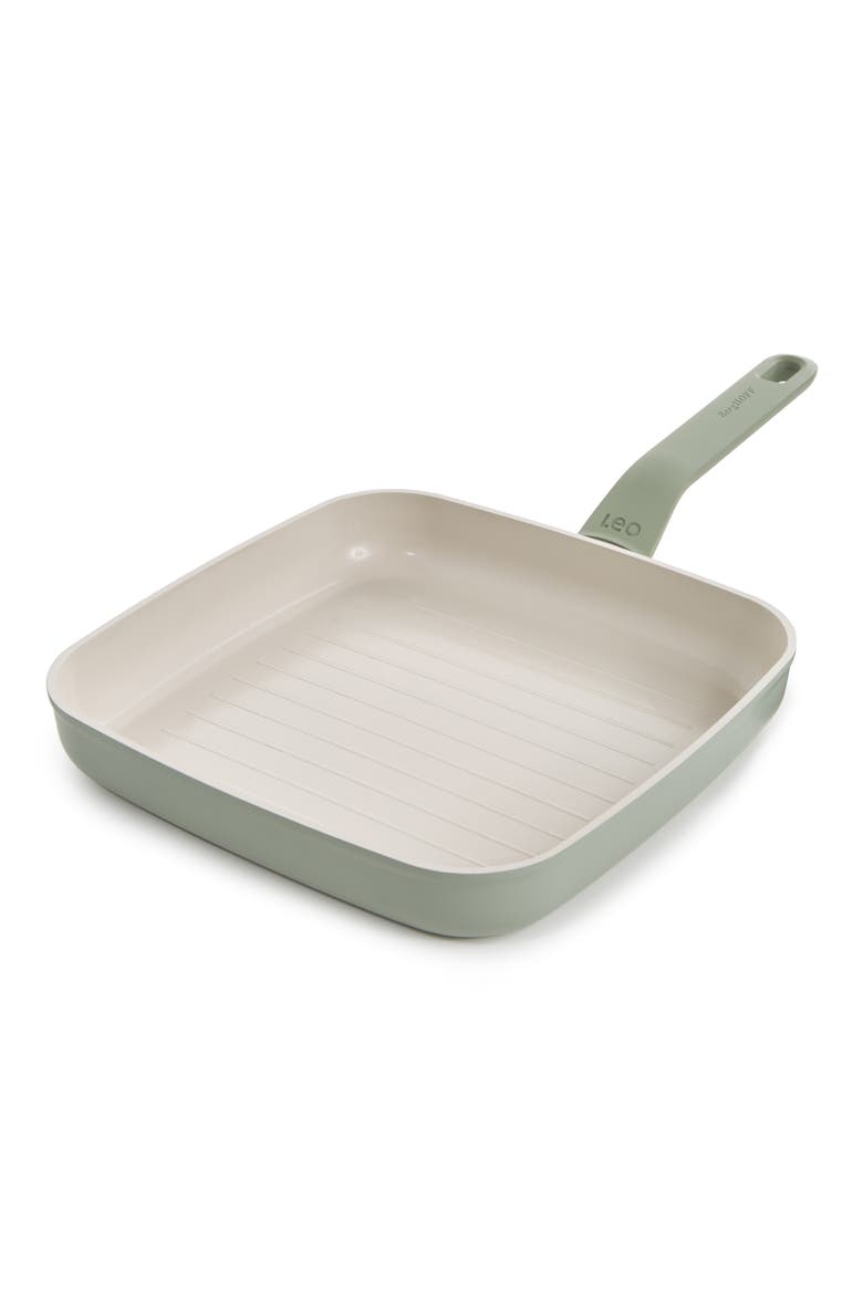 Leo Balance 10-Inch Square Grill Pan, Main, color, SAGE