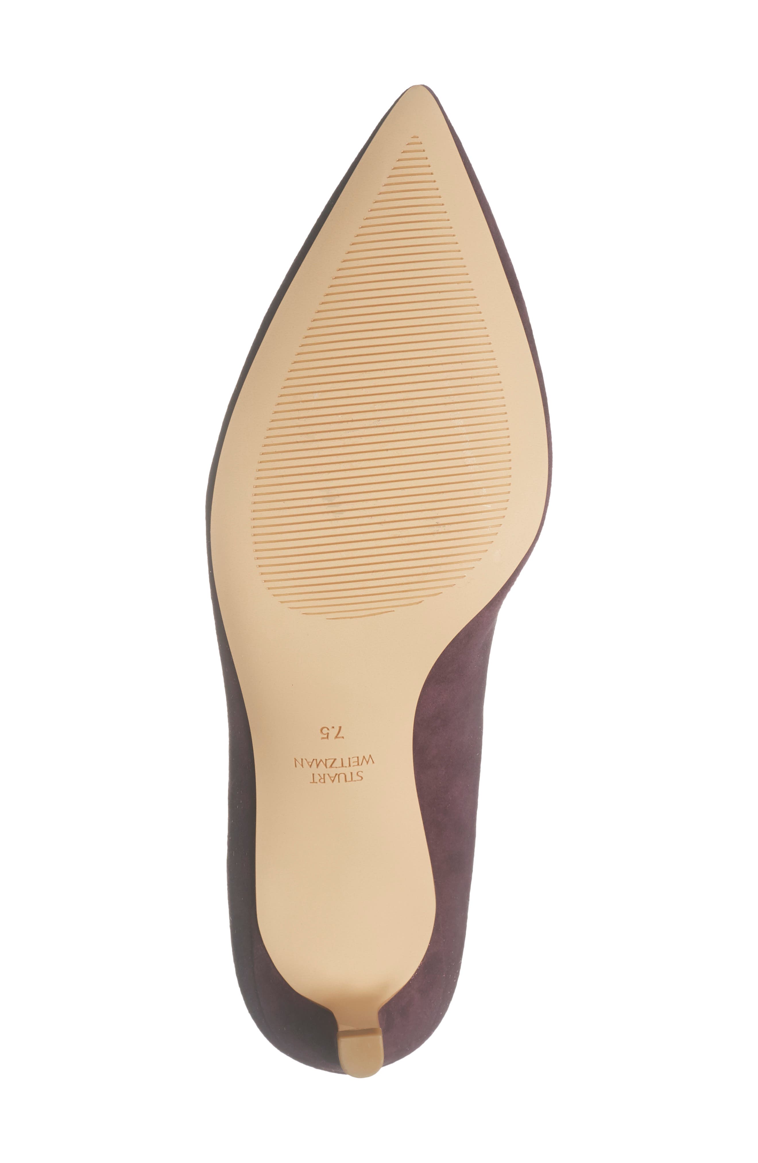 Stuart Weitzman Dancer Pointed Toe Pump, Alternate, color, Bordeaux