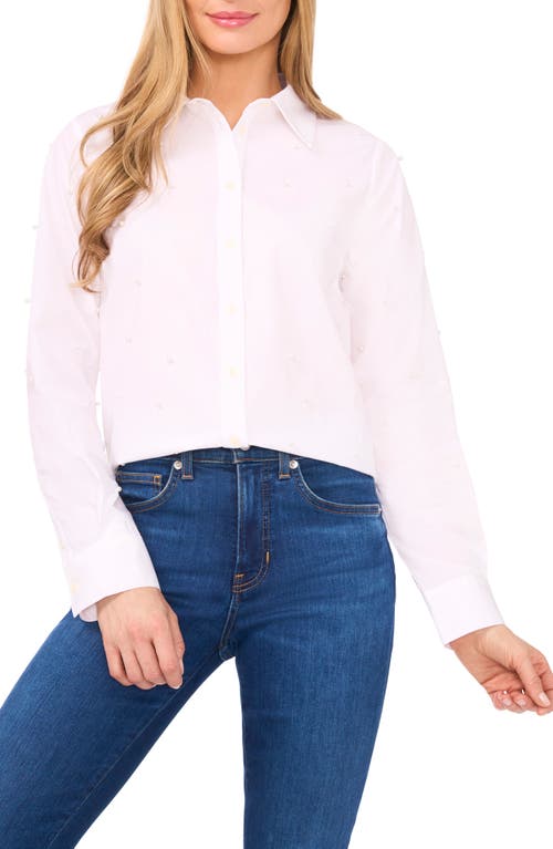 CeCe Beaded Shirt in Ultra White  product