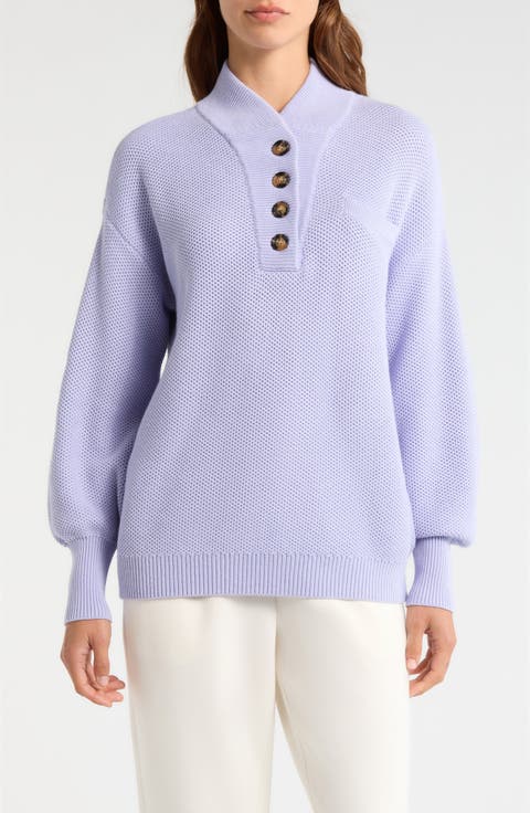 Cozy Cottonsilk™ Pocket Henley Sweater