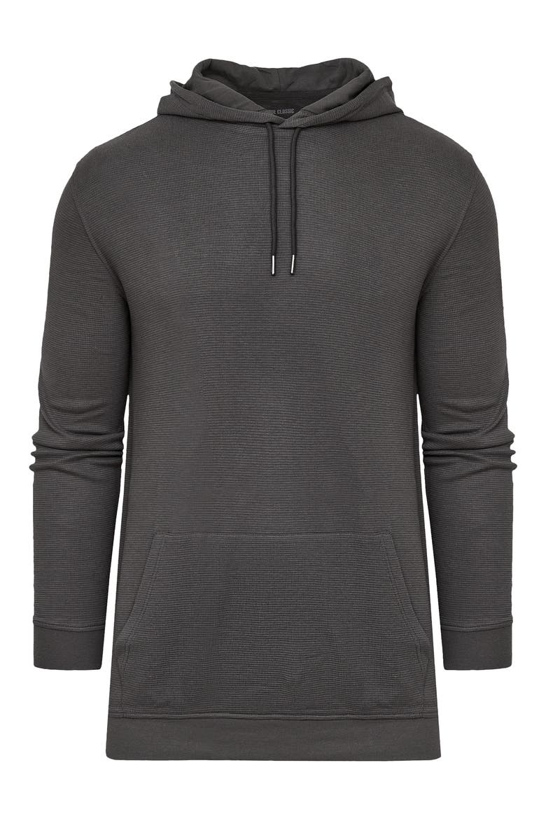 Waffle Pullover Hoodie, Alternate, color, CARBON