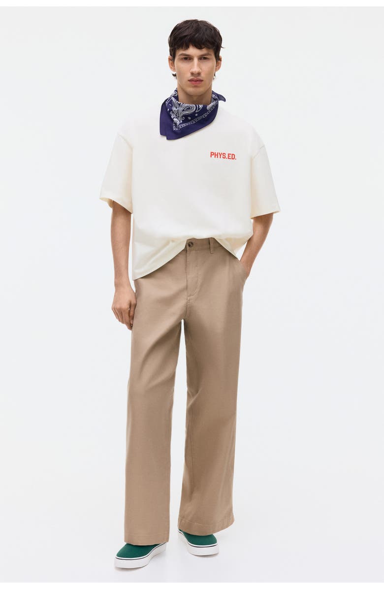 H&M Oversized printed t-shirt, Alternate, color, Cream/Phys.ed