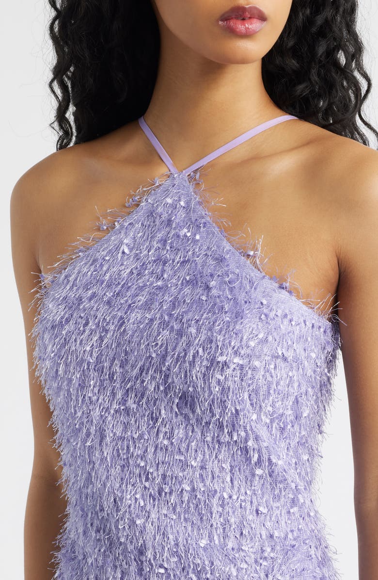 Sonya Moda Luna Fringe Minidress, Alternate, color, Lilac