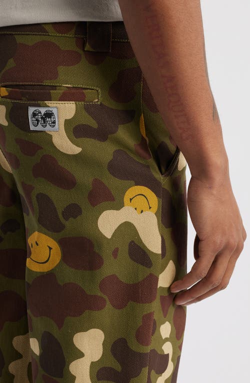 Market Smiley® In Hiding Camo Cotton Twill Workwear Pants In Multi