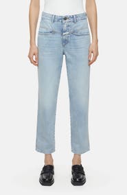 Closed Wide Leg Pedal Pusher Jeans