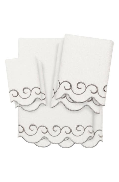 Simplicity Scallop 6-Piece Turkish Cotton Towel Set
