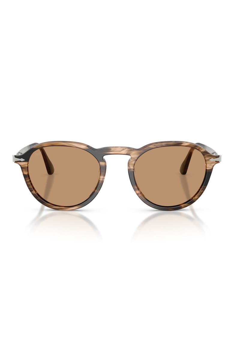 54mm Phantos Sunglasses, Main, color, STRIPED BLACK / GREYISH BROWN