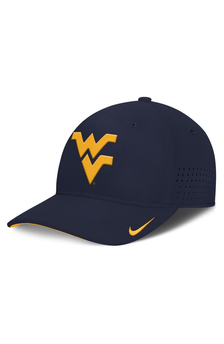 Nike Men's Nike Navy West Virginia Mountaineers 2025 On-Field Gameday Performance Flex Hat, Main, color, 