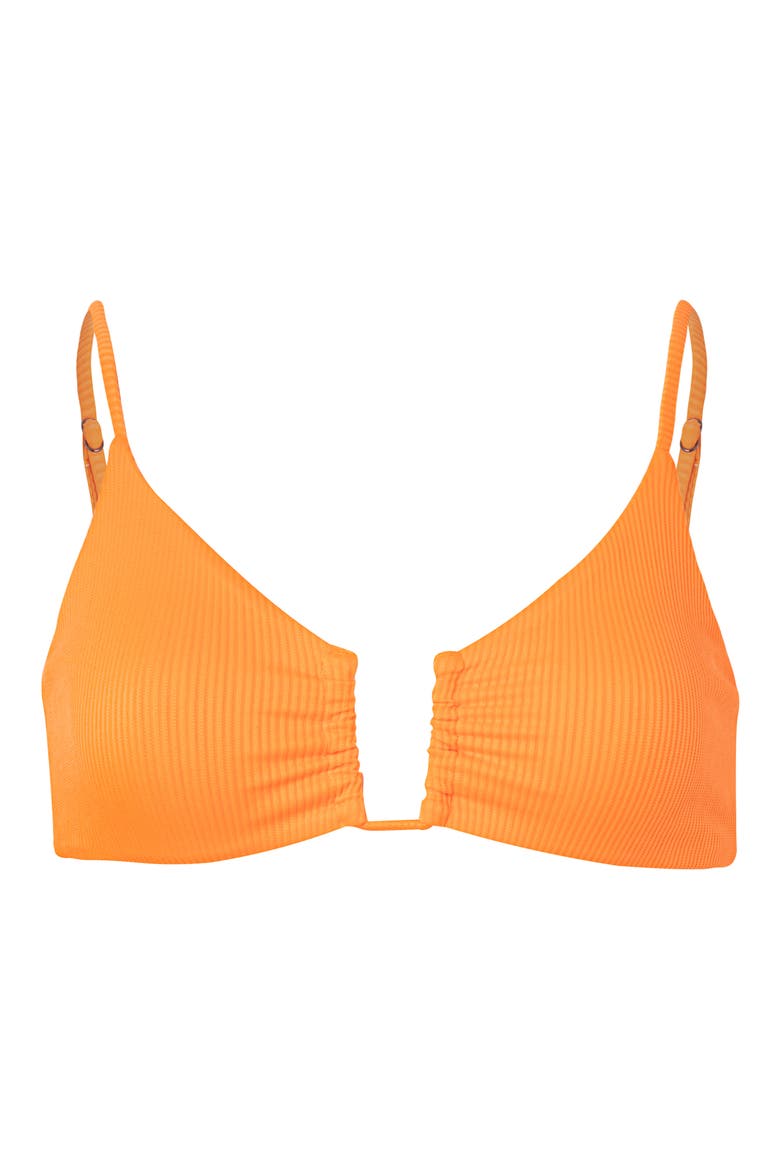 Neon Orange Bia Reversible Bikini Top, Alternate, color, BRIGHT ORANGE