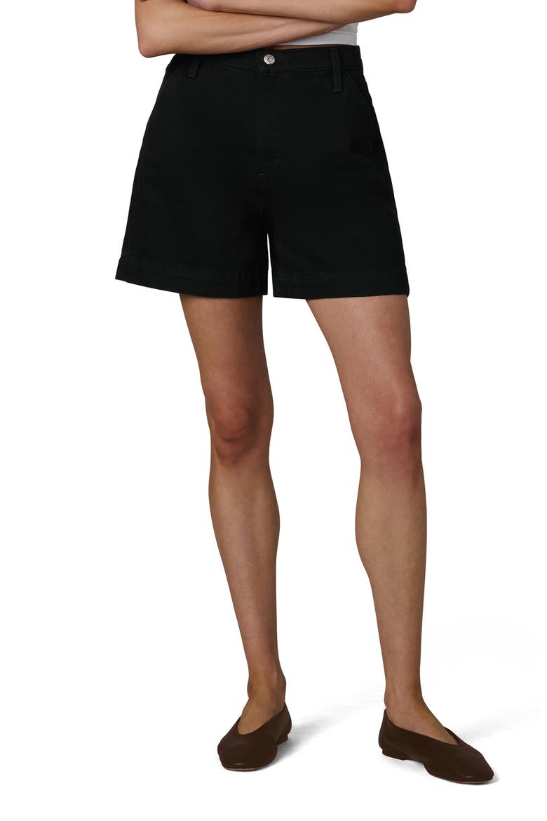 The Harlowe Trouser Shorts, Main, color, BLACK