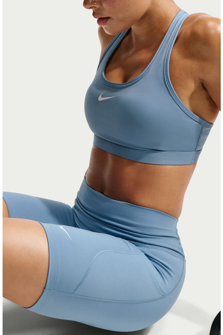 Dri-FIT Swoosh Medium Support Padded Sports Bra, Alternate, color, 486 WORKBL/ WHITE