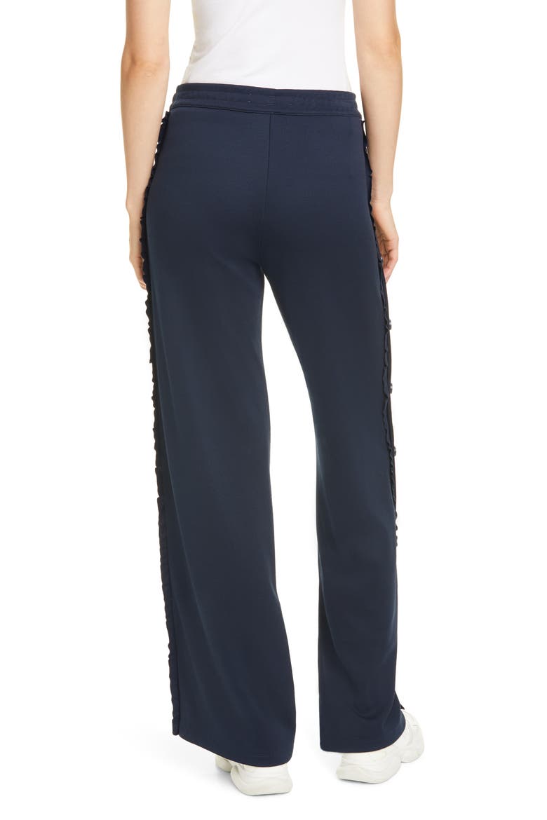 Tory Sport Ruffle Tear Away Track Pants, Alternate, color, TORY NAVY