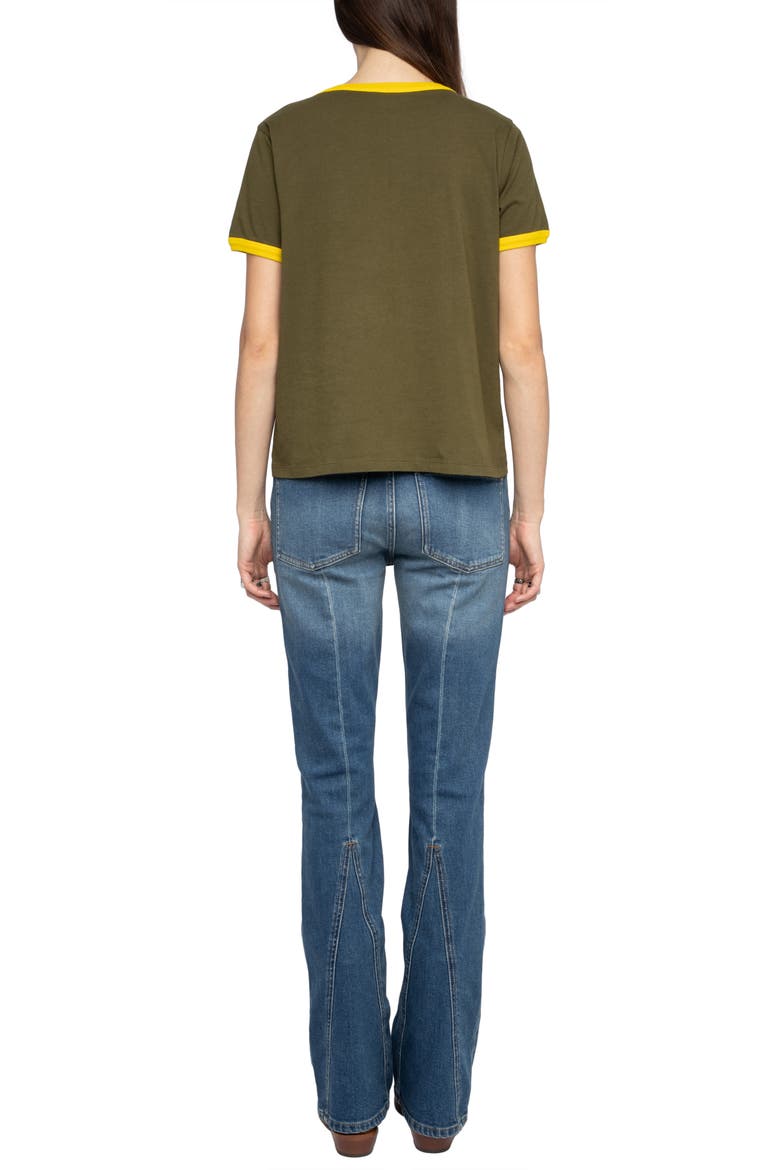 Alys Voltaire Paris Appliqué Cotton Graphic T-Shirt, Alternate, color, TILLEUL