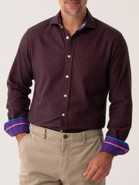 Cotton Cashmere Long Sleeve Shirt