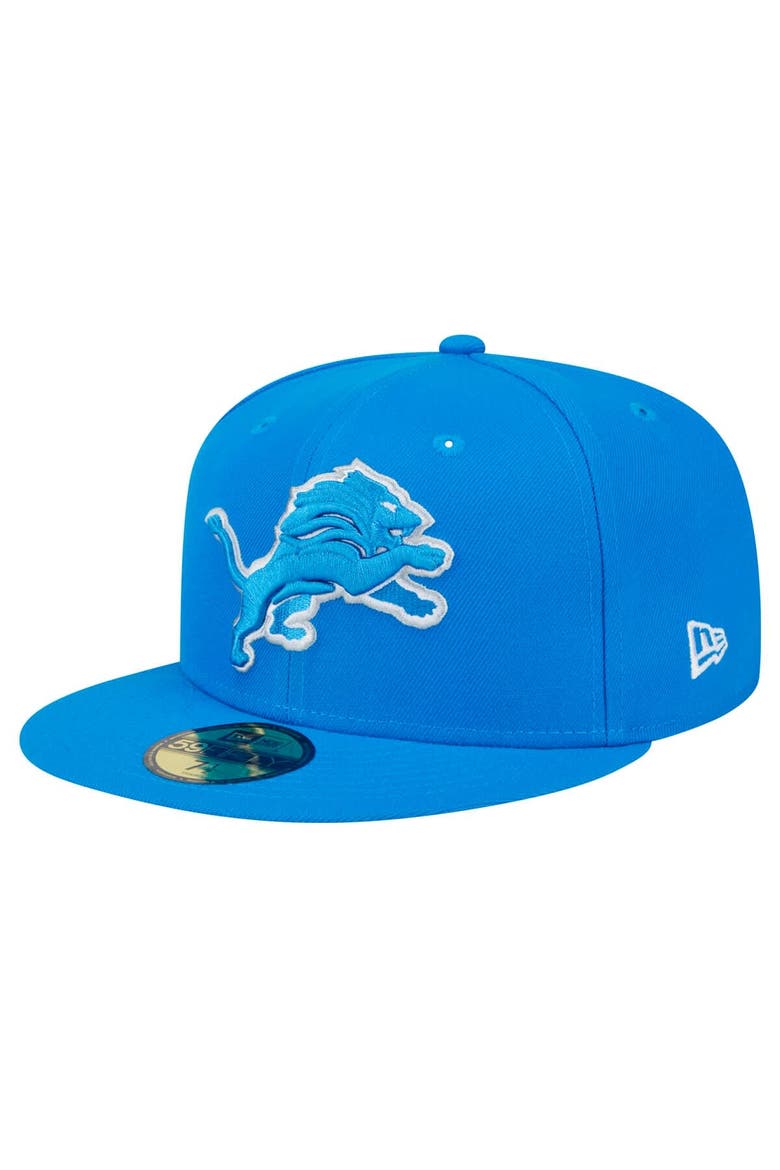 Men's New Era Blue Detroit Lions Main Side Patch 59FIFTY Fitted Hat, Alternate, color, Blue