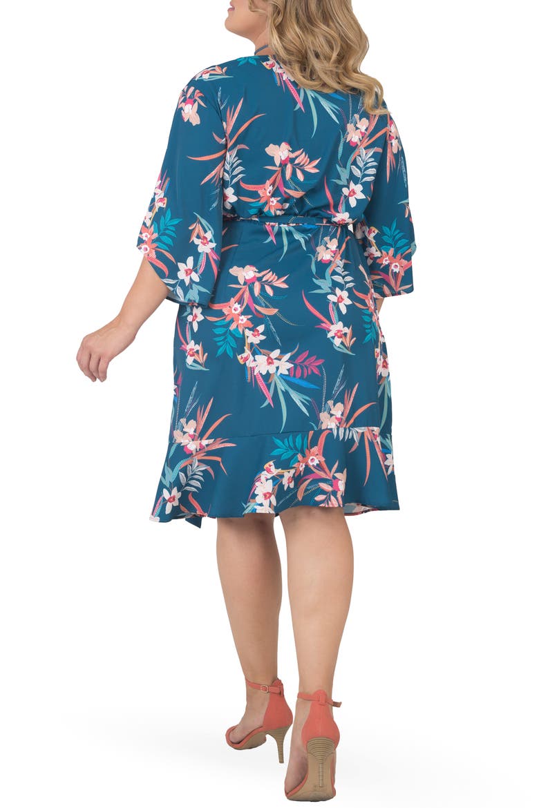 Wrap Dress, Alternate, color, TROPICAL MIST