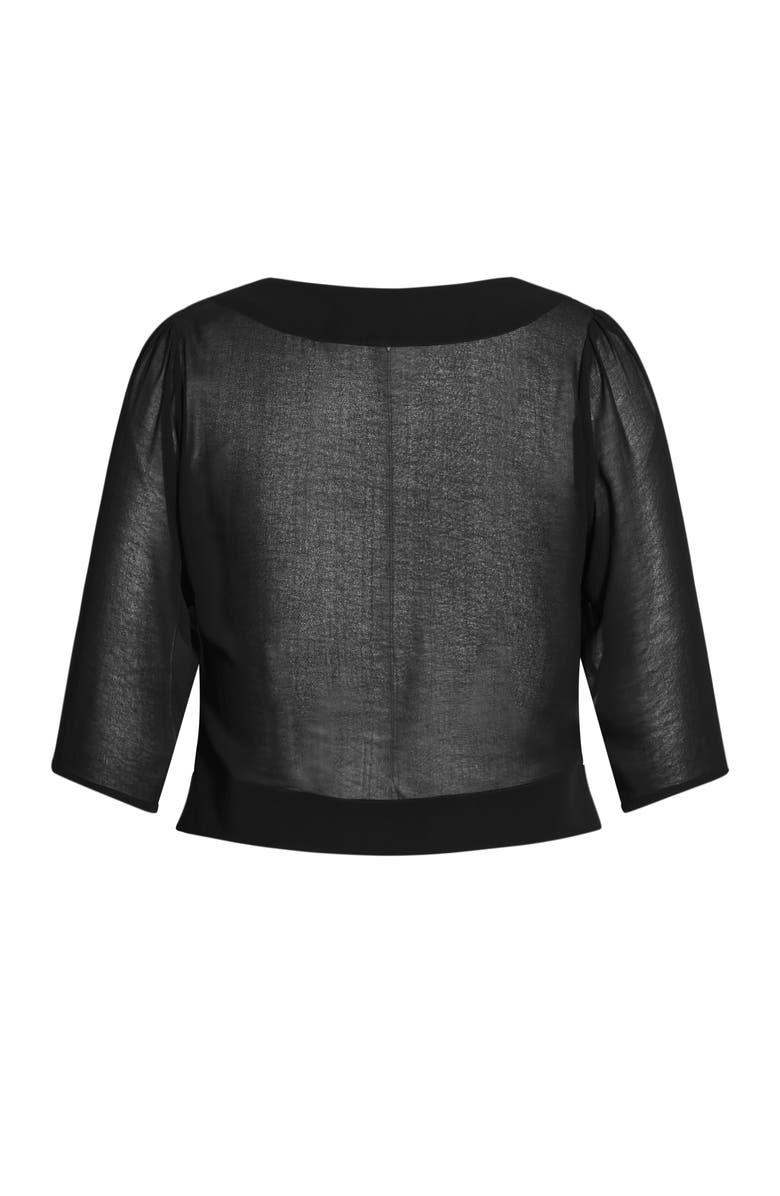 City Chic Sheer Shrug Jacket, Alternate, color,