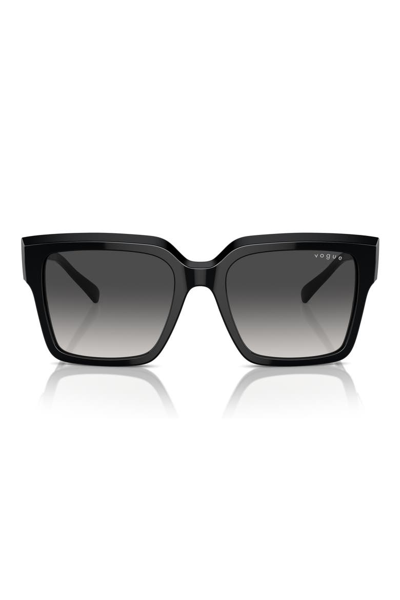 VO5553S 54mm Gradient Square Sunglasses, Main, color, BLACK / GREY GRADIENT BLACK