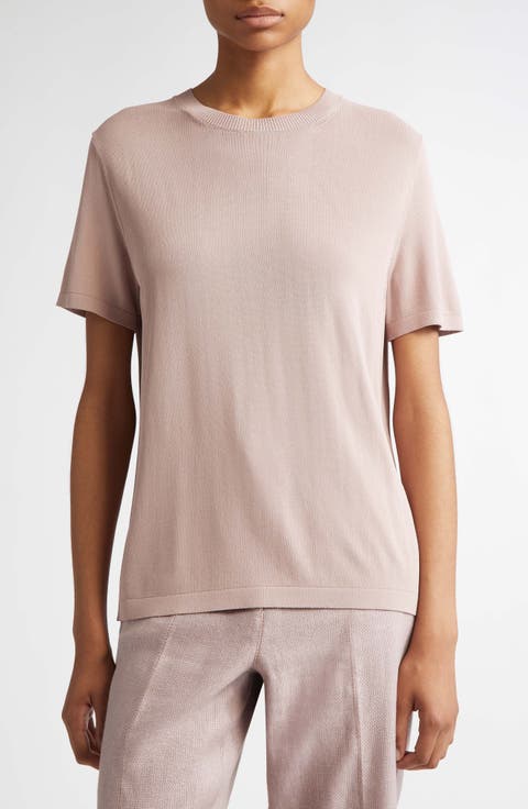 Tシャツ・カットソー MAX MARA Women Tunic Tops 2511161024600 032 BROWN Tops and T-shirts Brown and Camel Woman | Max Mara