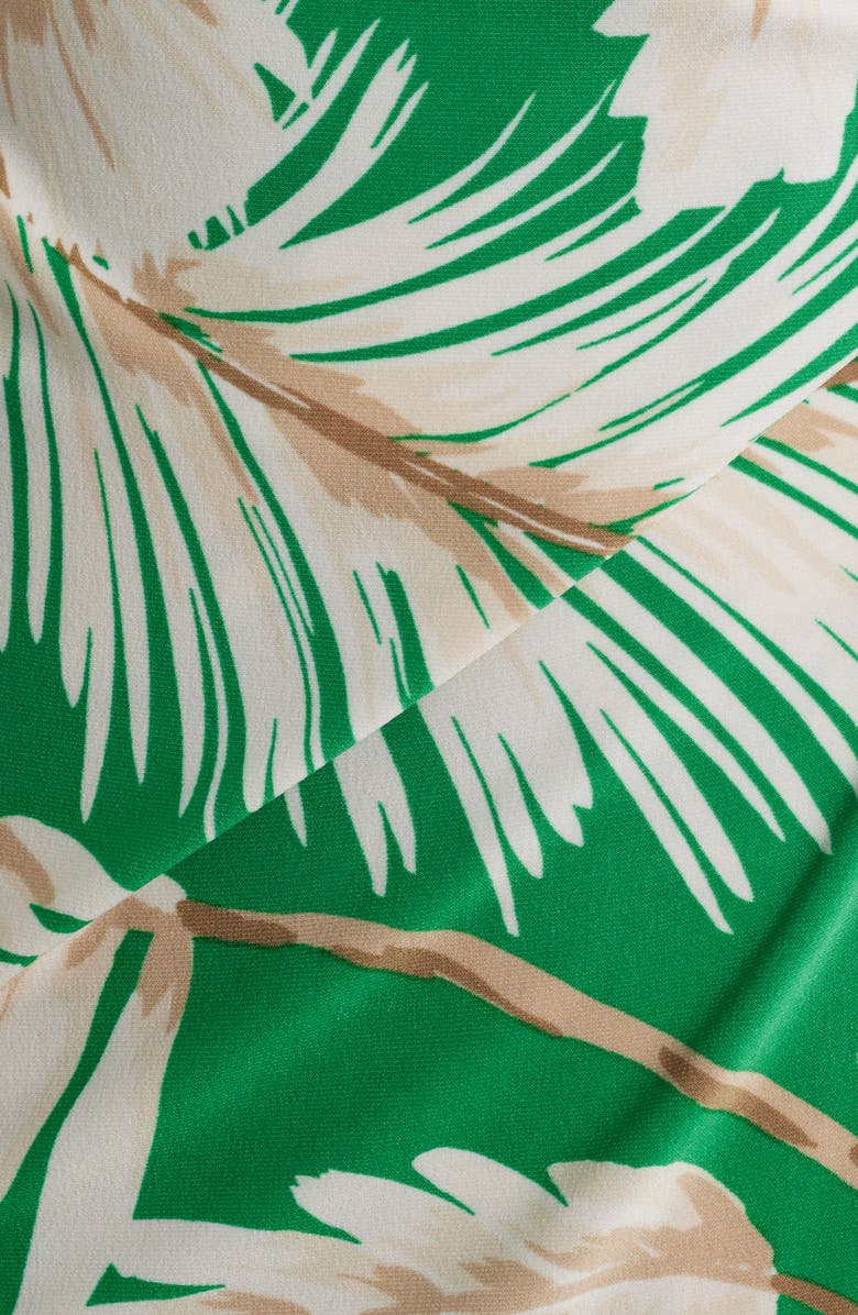 Anne Klein Tropical Print Faux Wrap Top, Alternate, color, 