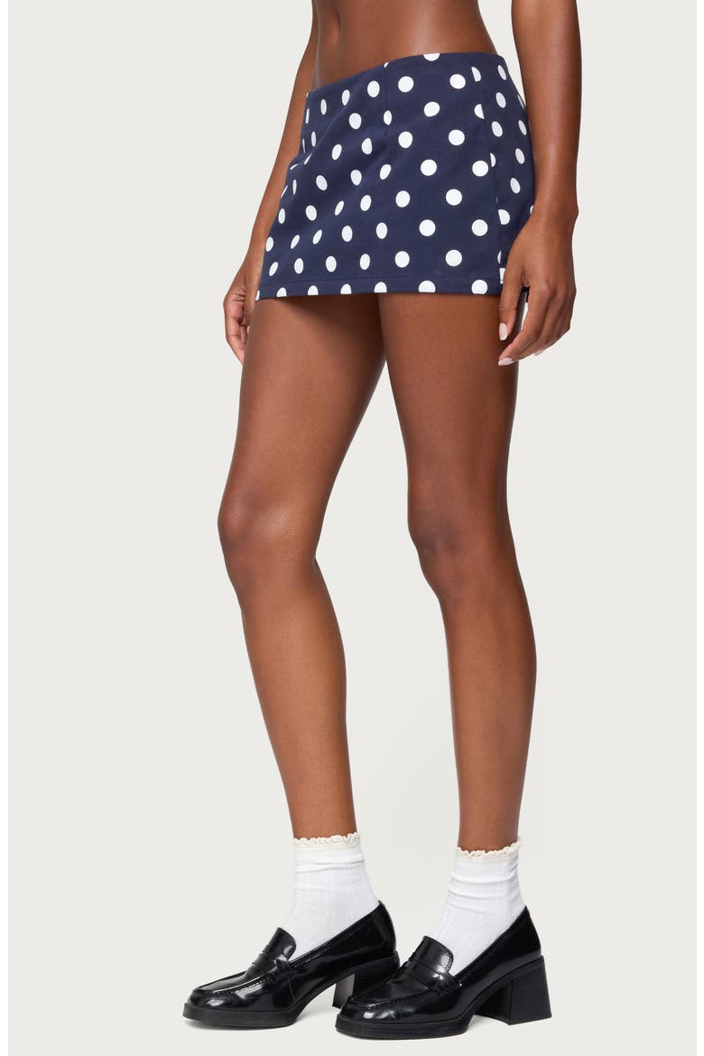 Noreen Dot Miniskort, Alternate, color, NAVY-AND-WHITE
