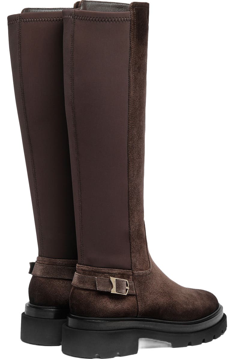 Santoni Women's suede boot, Alternate, color, Brown