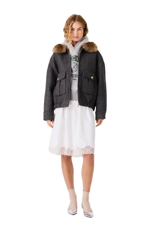 Oversized Herringbone Jacket