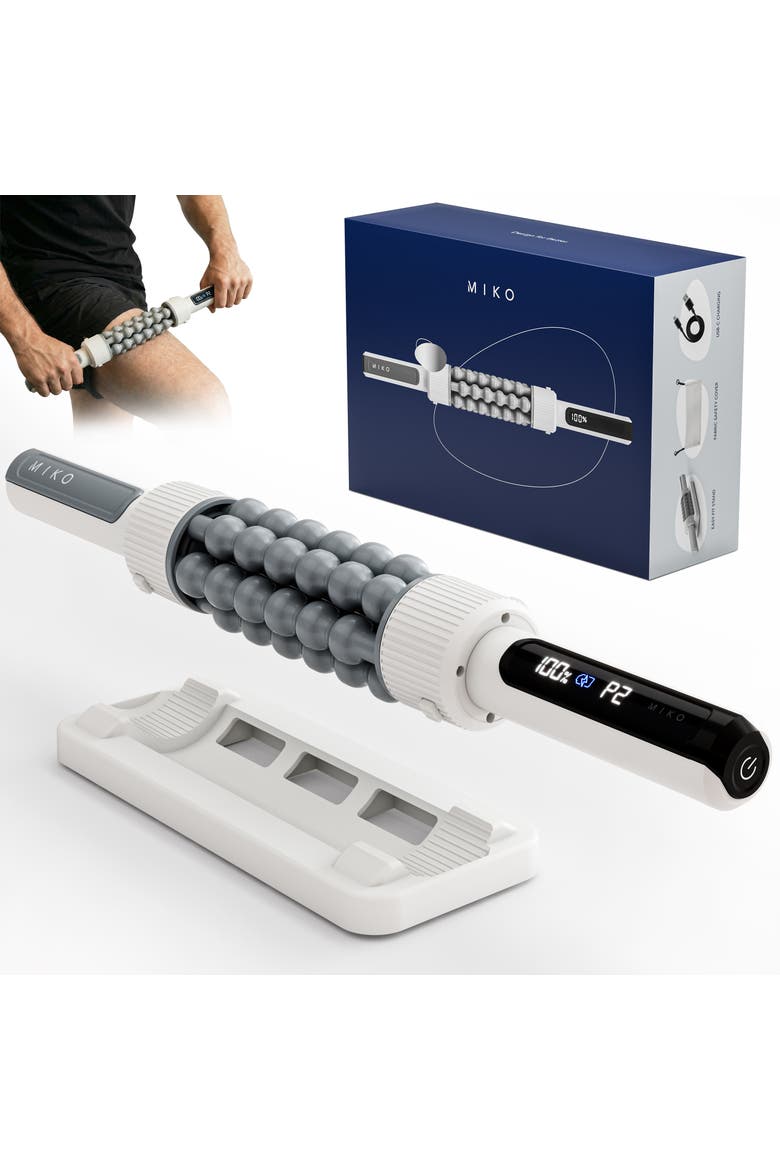 Swift Rolling Percussive Massager with 5 Speeds, Main, color, White
