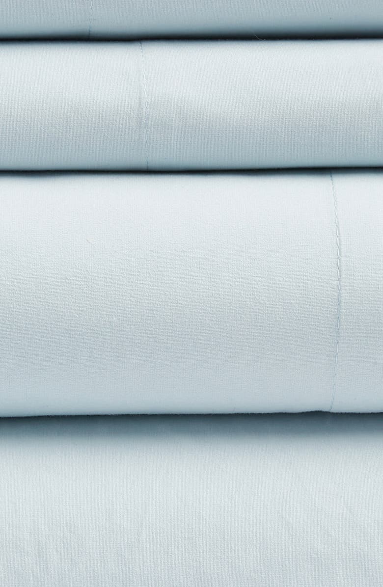 Nordstrom Organic Cotton Percale Sheet Set, Alternate, color, Blue Drift