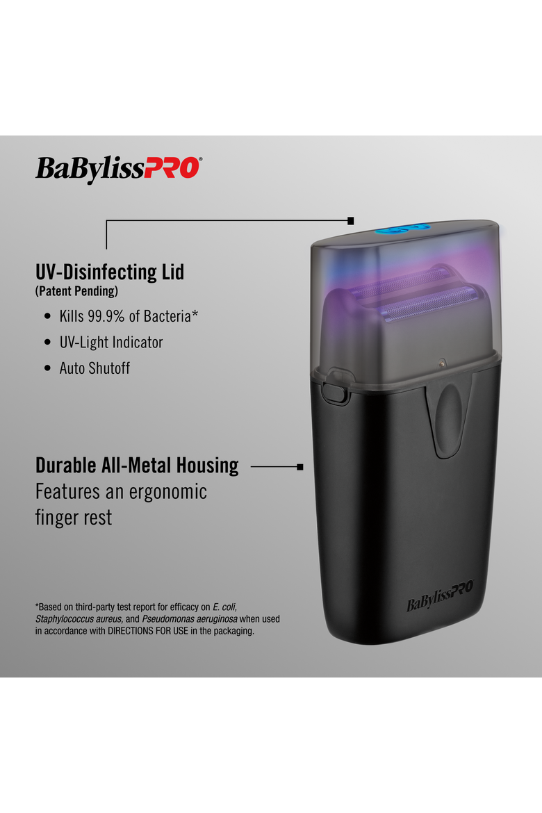 Matte Black UV-Disinfecting Double-Foil Shaver, Alternate, color, Black