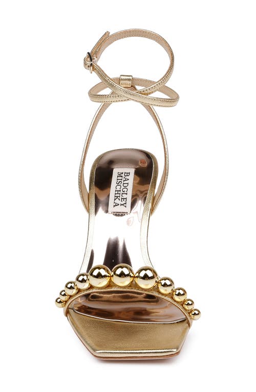 BADGLEY MISCHKA BADGLEY MISCHKA COLLECTION CAILEY ANKLE STRAP METALLIC SANDAL