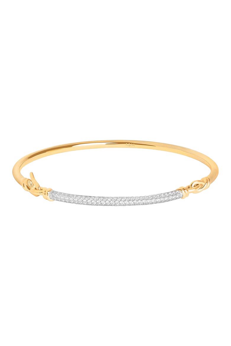 Pavé Link Detail Bangle, Main, color, GOLD