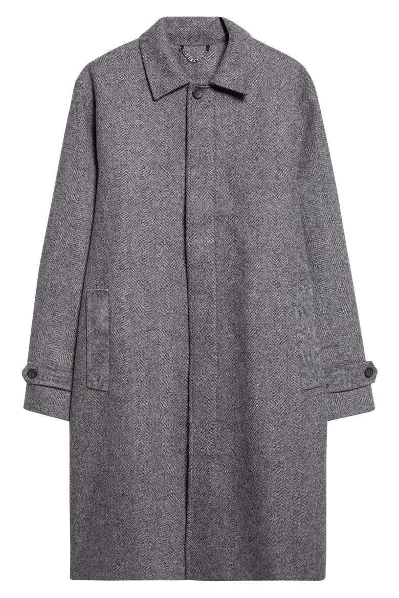 Heritage Herringbone Wool Coat, Alternate, color, GREY