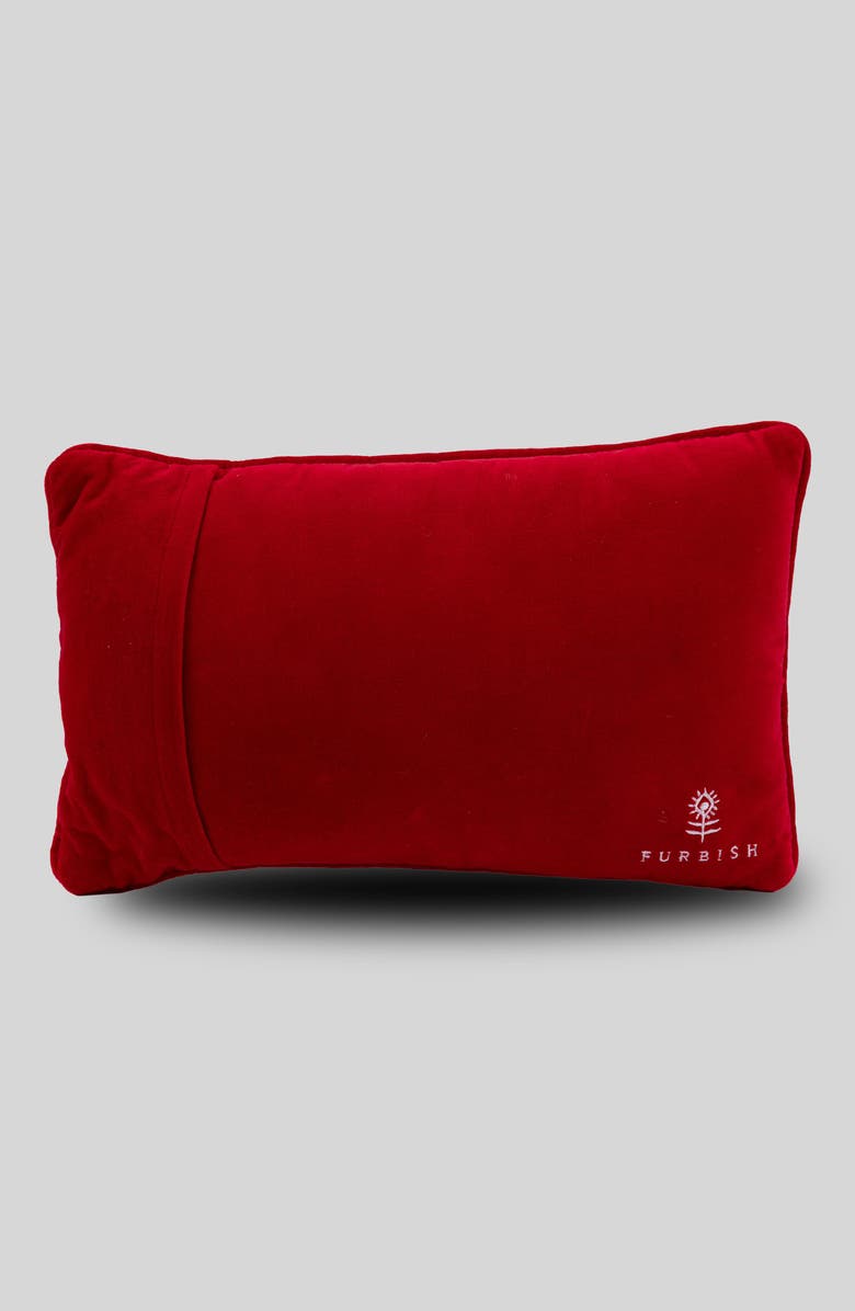 Furbish Bisous Needlepoint Pillow, Alternate, color, Bisous