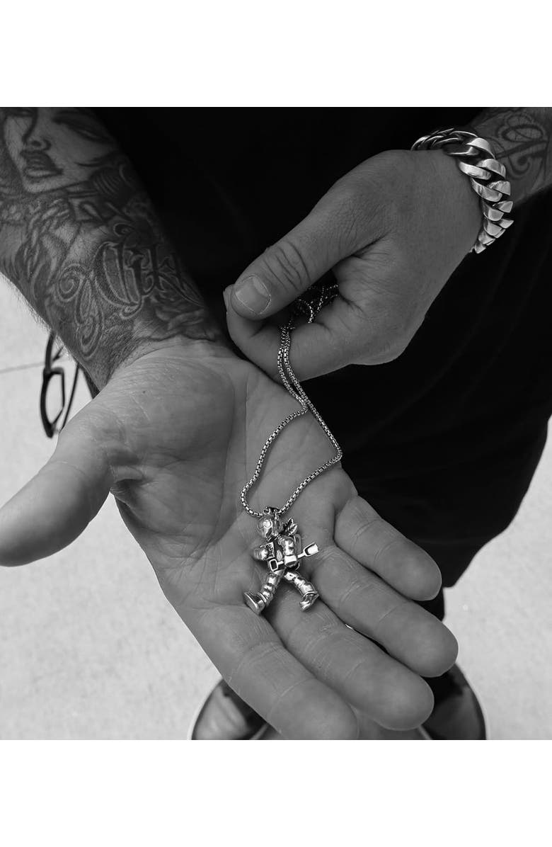 Room101 Moon Man Pendant 25, Alternate, color, Silver