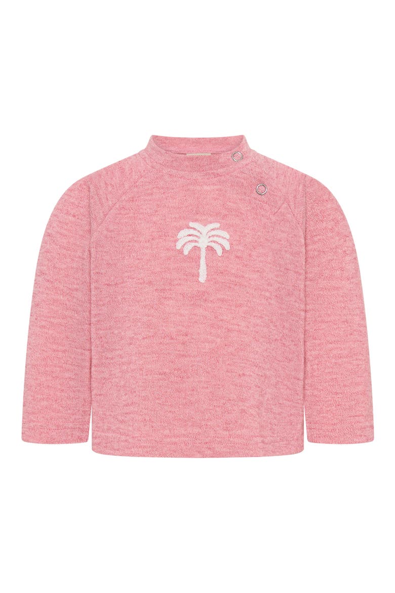 Kids' Palm Tree Knit Sweatshirt, Main, color, PINK