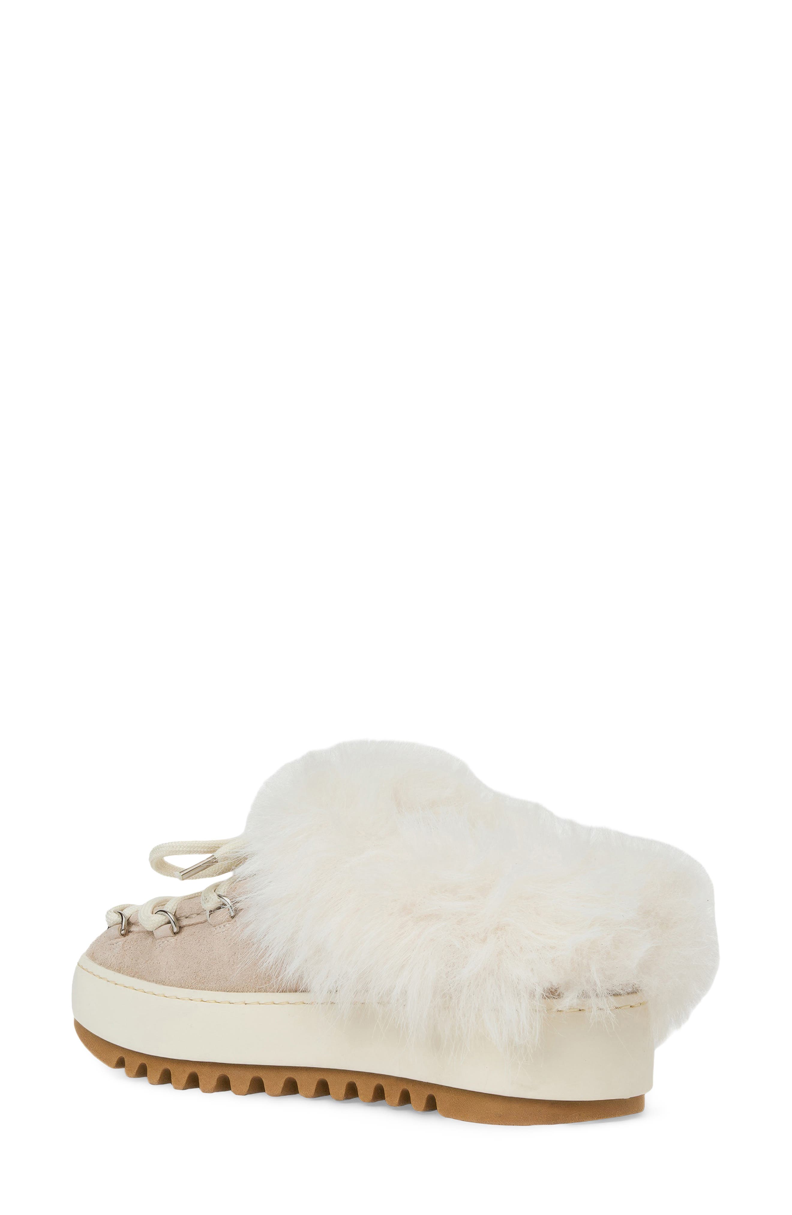 Anise Genuine Shearling Lined Sneaker Mule, Alternate, color, WARM GREY SUEDE