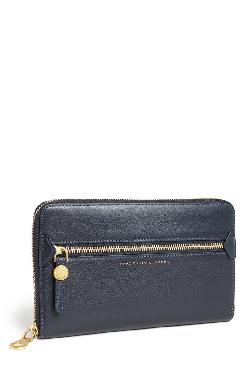 MARC BY MARC JACOBS 'Globetrotter' Travel Wallet, Main, color, MIDNIGHT NAVY