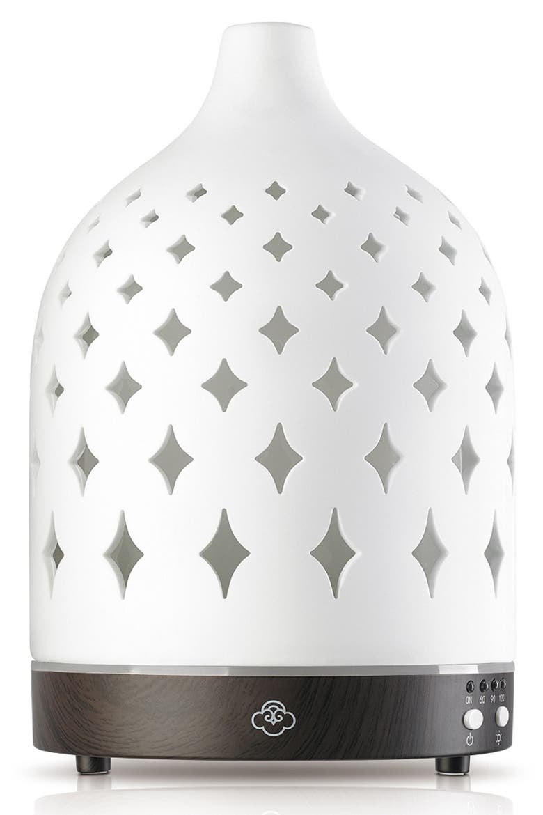 Supernova Electric Aromatherapy Diffuser (Nordstrom Exclusive), Main, color, WHITE/DK WOOD