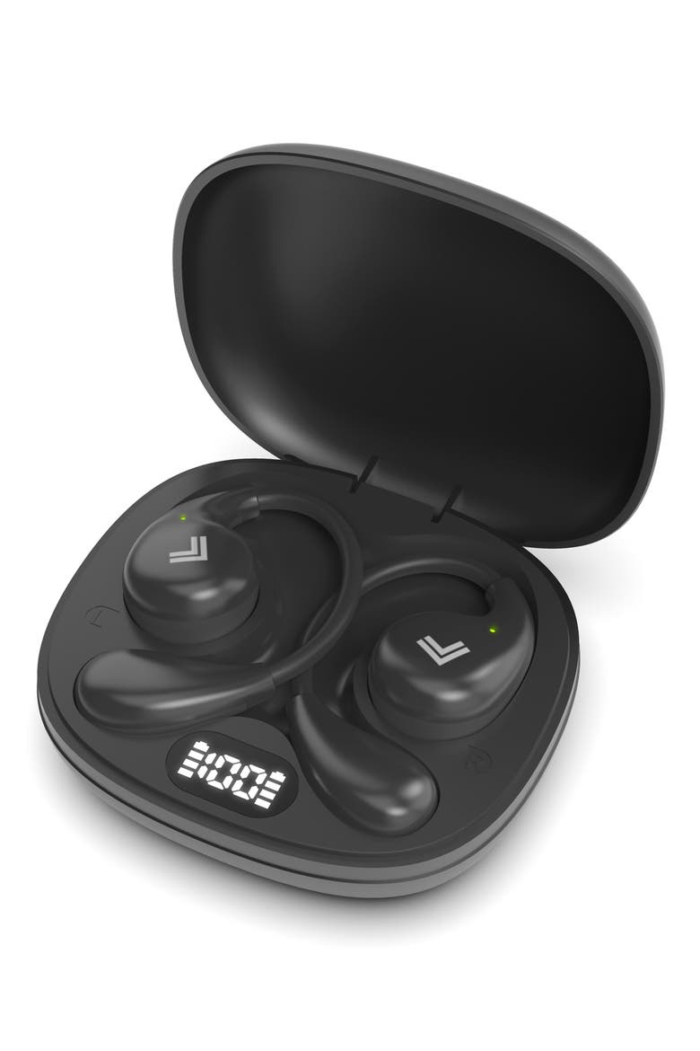 Wing Tone Open Ear Wraparound True Wireless Earbuds, Alternate, color, BLACK