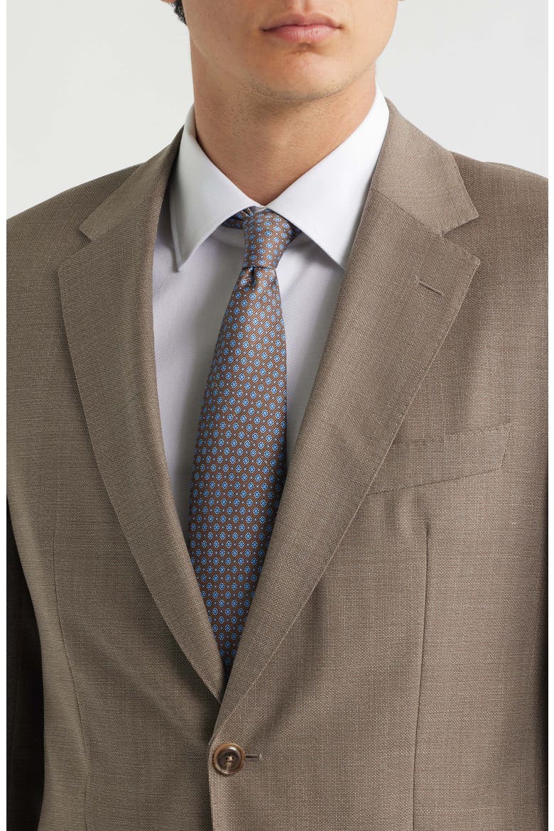 Huge Slim Fit Textured Virgin Wool Suit, Alternate, color, TAN