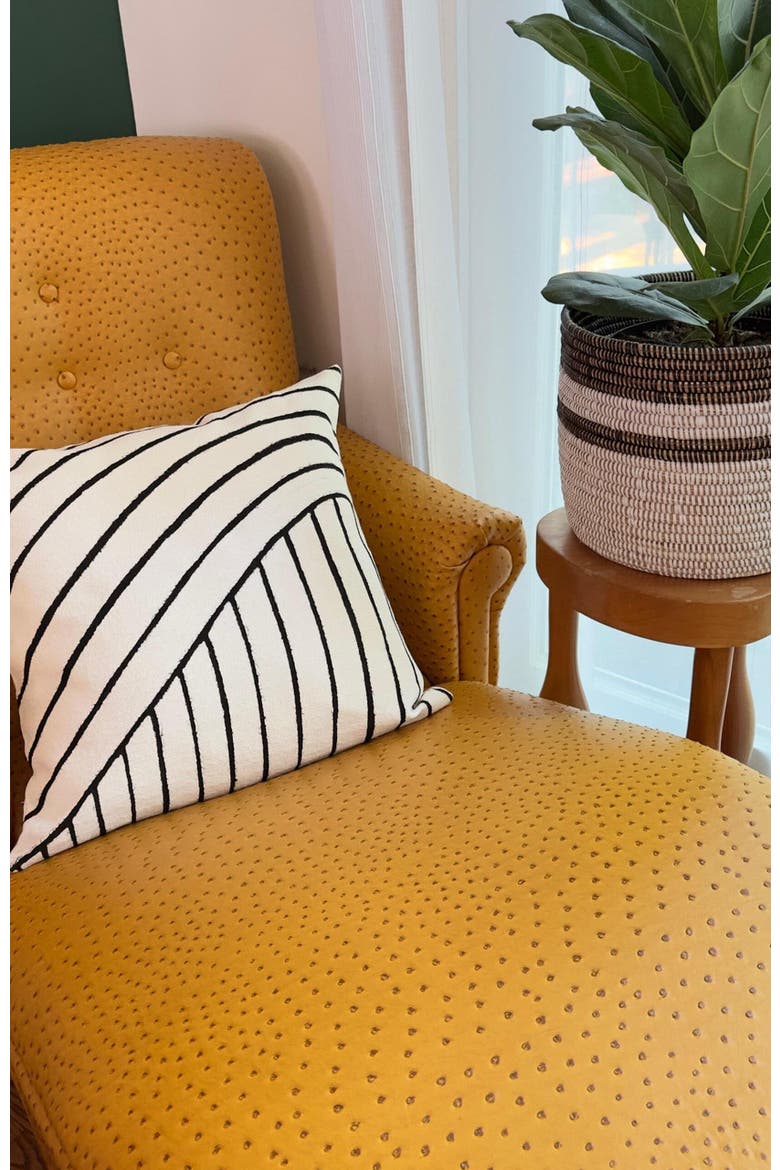 Organic Lines White Sadza Pillow Cover 46Cm, Alternate, color, White