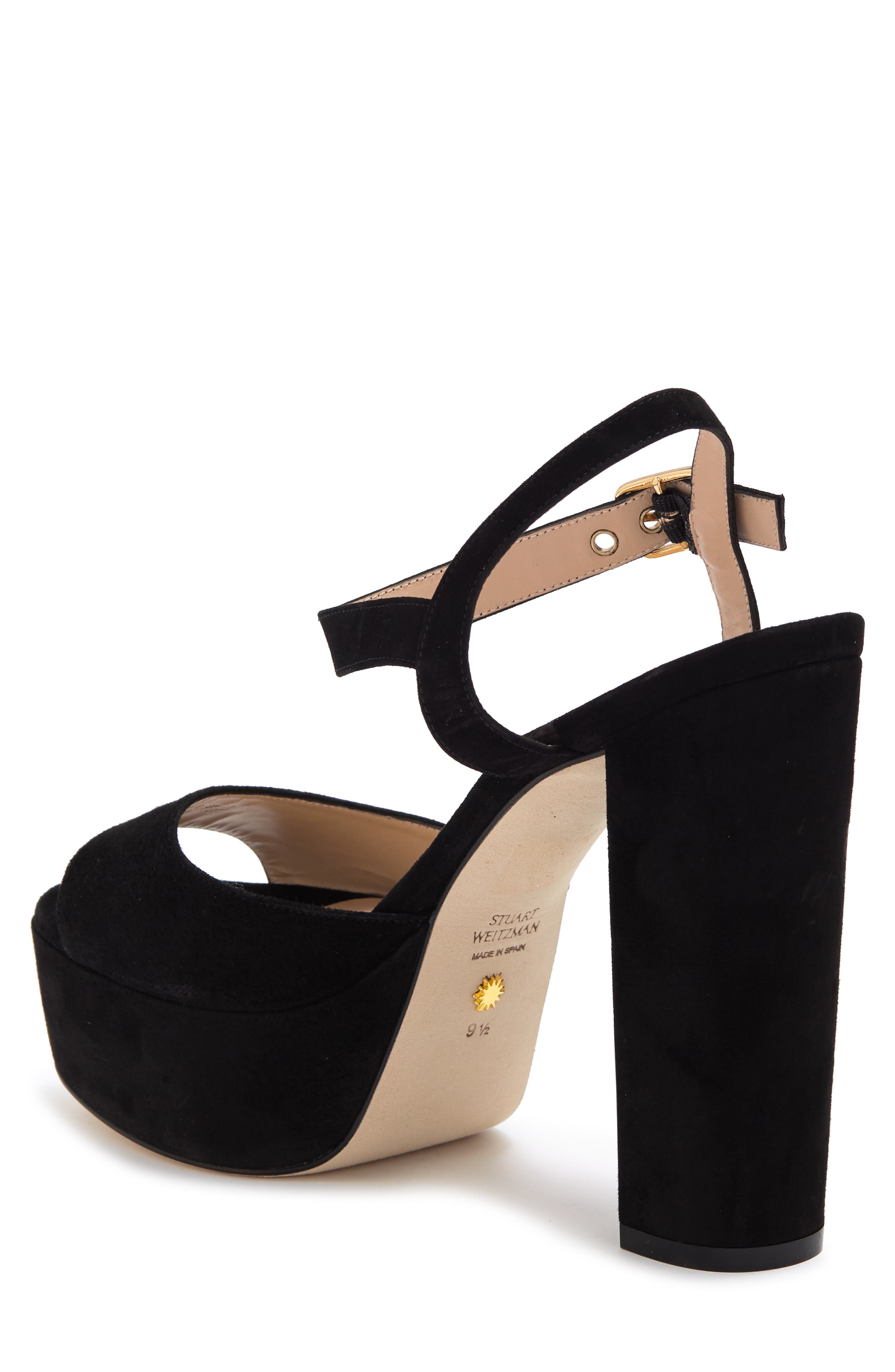 Stuart Weitzman Ryder Suede Platform Sandal, Alternate, color, 